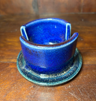 Signed ceramic handmade sponge holder
