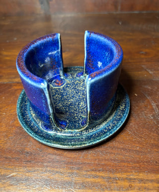 Signed ceramic handmade sponge holder