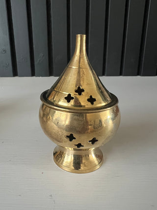 Brass cone incense burner
