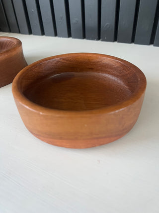 Vintage modern teak wood bowl