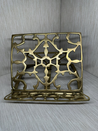 Solid Brass Folding Guest Book Stand Adjustable Tabletop Easel