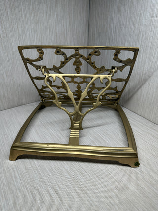 Solid Brass Folding Guest Book Stand Adjustable Tabletop Easel