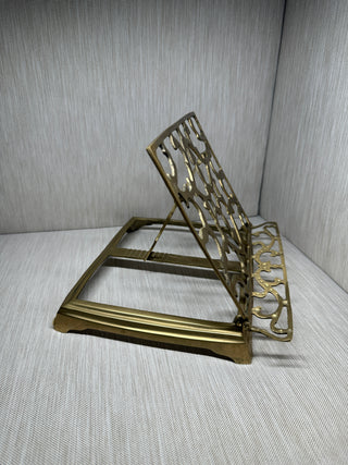 Solid Brass Folding Guest Book Stand Adjustable Tabletop Easel