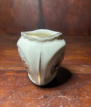 Vtg hand-painted mini cornflower vase