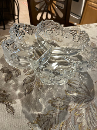 Mikasa Crystal Carmen Walther 3 Section Divided Serving Dish