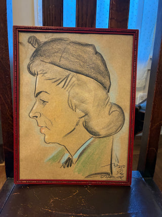 TL mcm woman pastel drawing