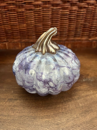 Purple glass pumpkin