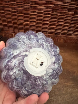 Purple glass pumpkin
