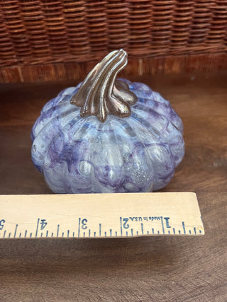 Purple glass pumpkin