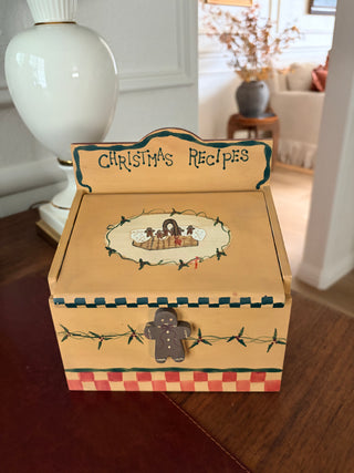 Xmas Recipe Box handcrafted