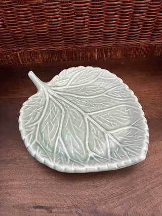 Celadon candle leaf plate