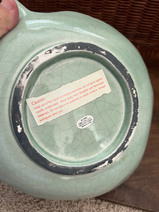 Celadon candle leaf plate