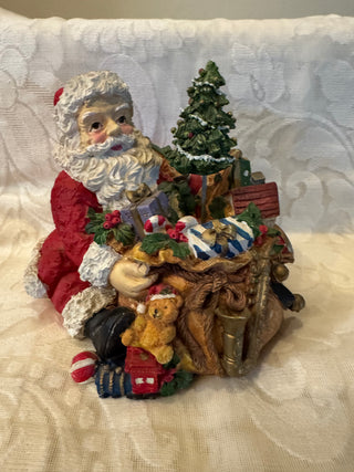 Music Box Santa w/ Twirling Tree
