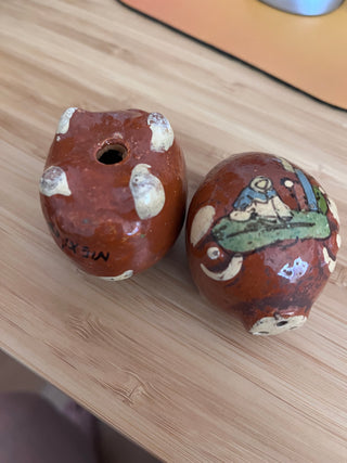 Brown Pig Salt & Pepper Set (Mexico) 2 Piece B-10