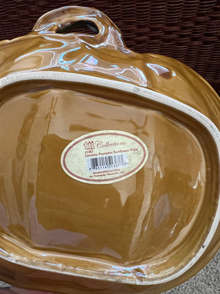 Vintage sunflower pumpkin dish