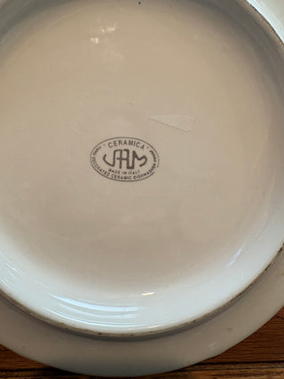 Italian hand painted cake platter -  8.5"