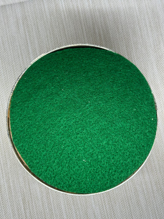 Silver Plated Wine Bottle Coaster Grapevine Motif Turned Wood Base