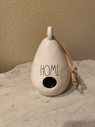 Rae Dunn white ceramic birdhouse HOME RCD