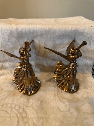 Vtg Golden Angel Ornament