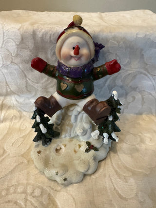 Snowman Figurine w/ Votive