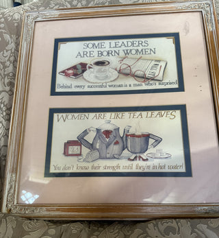 Framed Art Tea Leaves 16x17 Wall MTS