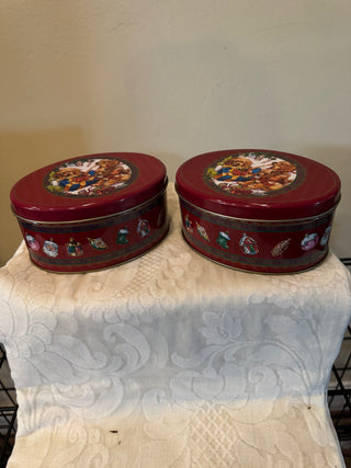 Vtg Christmas Sm Tin