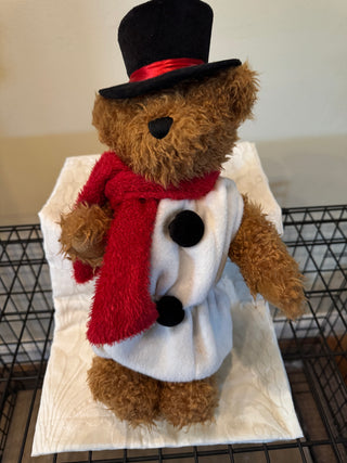 Teddy Bear Snowman Plush 18" tall
