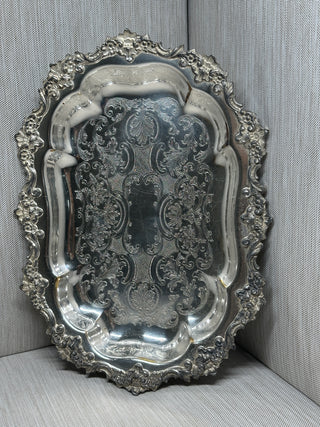 Sheridan Silver Co. silver-plated (silver-on-copper) tray/salver