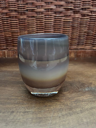 Glassybaby purple smoke votive holder