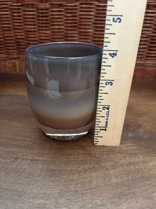 Glassybaby purple smoke votive holder