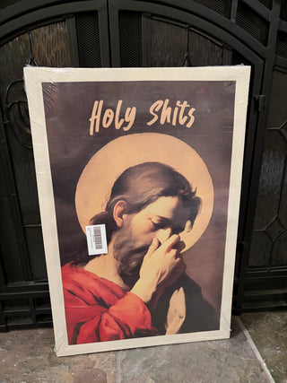 Funny Jesus Bathroom Wall Art 24” x 16”