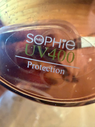 Sophie Paris sunglasses gold tone 400 UV Protection