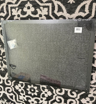 Black Fabric Framed Message Board with Pins 18” x 24”