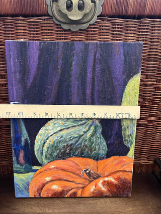Original pastel fall pumpkin art