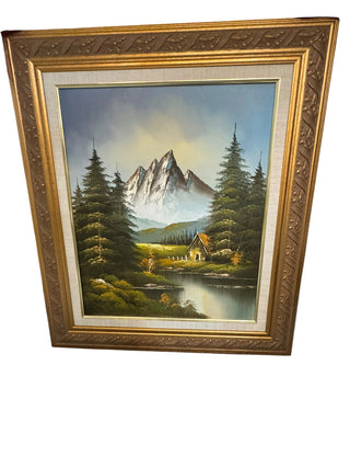 Vintage Oil Landscape Painting Signed by J.Hopkins