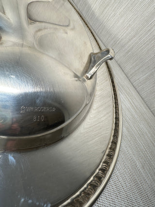 Wm. Rogers #810 "Tree of Life" Footed Meat/Turkey Carving Platter — Silverplate