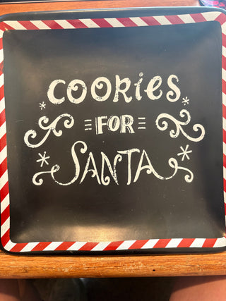 Farmhouse Christmas Ceramic "cookies for Santa" set