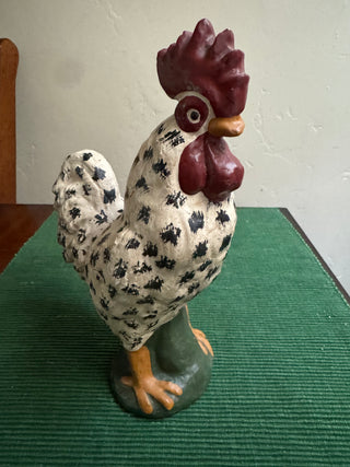 Vtg Country Rooster Resin Figurine
