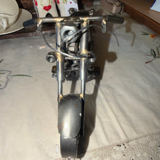 Rare Hand Made Metal Craft Model Display Biker Decor Chopper, Motorcycle