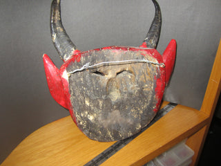 VINTAGE MEXICAN DEVIL DANCE MASK - RATTLES WHEN DANCED!!! - FOLK ART