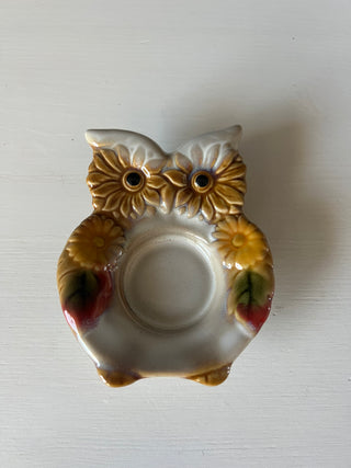 Vintage owl tea light holder
