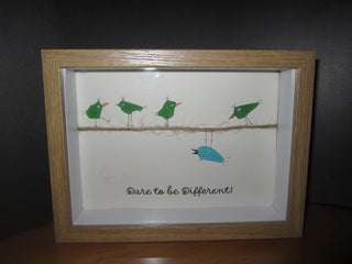 Framed Sea Glass - Dare to be Different