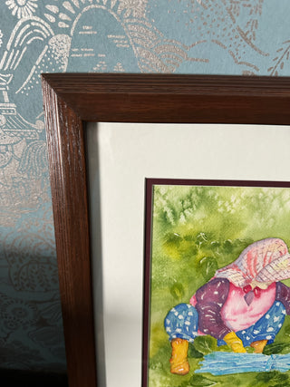 Original Watercolor Painting | "Korean Harvest Time" by JoEllen Werner | Framed Signed Artwork