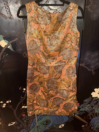 Vintage 1960s Handmade Brocade Dress Size O