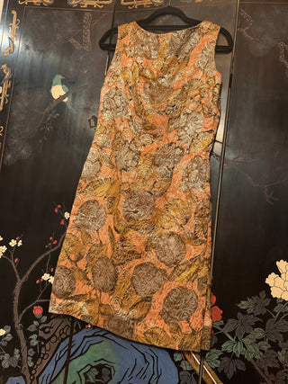 Vintage 1960s Handmade Brocade Dress Size O