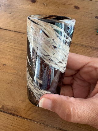 Hand blown Small Glass/Vase  Brown