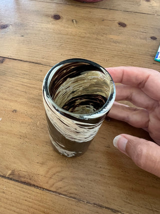Hand blown Small Glass/Vase  Brown