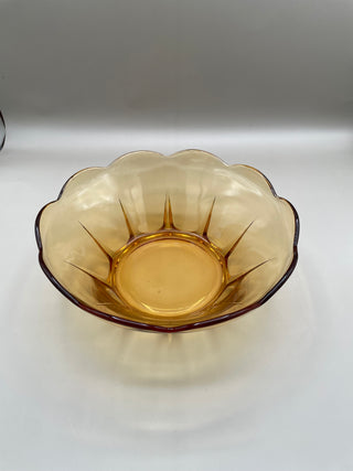 Anchor Hocking Amber Glass Bowl