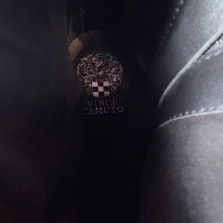 New Vince Camuto Jaidin Black Leather Snake Embossed Western Boot Size 9