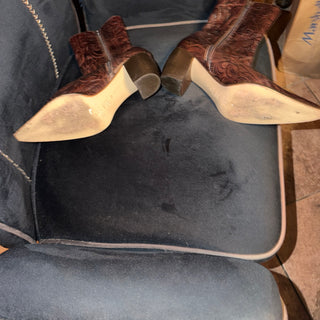 Phyllis Poland Brown Leather Boots size 8.5